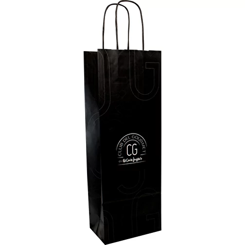 Sac de transport BASIC avec poignées en papier torsadé, 14 x 8,5 x 39 cm, Image 1