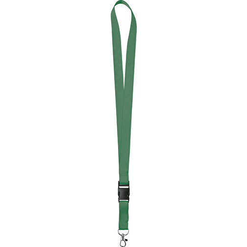 15 Mm Satin Lanyard , grün, Satin, 92,00cm x 1,50cm (Länge x Breite), Bild 1