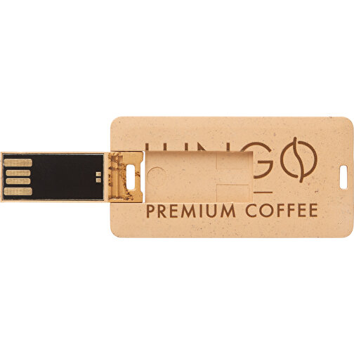 Flacher USB Stick Mit 60% Stroh/40% PP , beige MB , 8 GB , Weizenstroh/PP MB , 2.5 - 6 MB/s MB , 6,00cm x 0,18cm x 3,00cm (Länge x Höhe x Breite), Bild 3