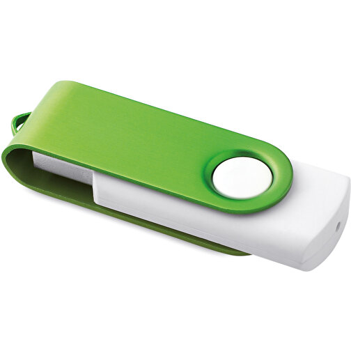 USB-Stick Mit Soft-Touch-Oberfläche , grün MB , 1 GB , ABS, Aluminium MB , 2.5 - 6 MB/s MB , 5,60cm x 1,20cm x 1,90cm (Länge x Höhe x Breite), Bild 1
