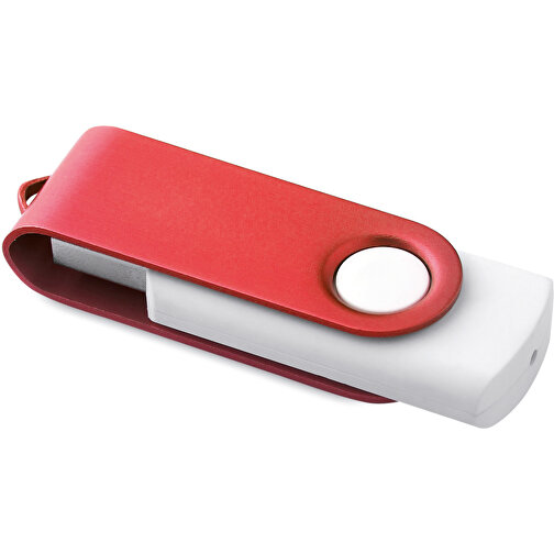USB-Stick Mit Soft-Touch-Oberfläche , rot MB , 1 GB , ABS, Aluminium MB , 2.5 - 6 MB/s MB , 5,60cm x 1,20cm x 1,90cm (Länge x Höhe x Breite), Bild 1