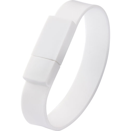 Silicone Bracelet Memory Stick , weiss MB , 16 GB , ABS MB , 2.5 - 6 MB/s MB , 22,00cm x 0,80cm x 1,70cm (Länge x Höhe x Breite), Bild 1