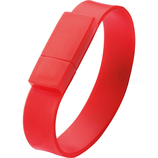 Silicone Bracelet Memory Stick , rot MB , 8 GB , ABS MB , 2.5 - 6 MB/s MB , 22,00cm x 0,80cm x 1,70cm (Länge x Höhe x Breite), Bild 1