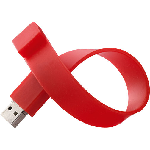 Silicone Bracelet Memory Stick , rot MB , 4 GB , ABS MB , 2.5 - 6 MB/s MB , 22,00cm x 0,80cm x 1,70cm (Länge x Höhe x Breite), Bild 3