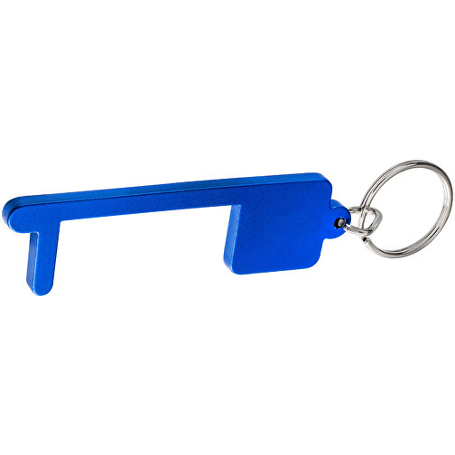 Schlüsselanhänger RE98-MY-KEY-DISTANCE , Re98, blau, Aluminium, Edelstahl, 8,35cm x 0,40cm x 2,30cm (Länge x Höhe x Breite), Bild 1