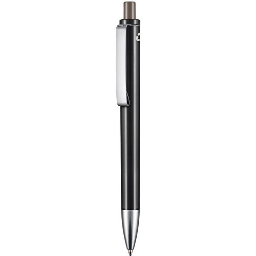 Kugelschreiber EXOS RECYCLED P , Ritter-Pen, schwarz/sienna, ABS u. Metall, 14,10cm (Länge), Bild 1