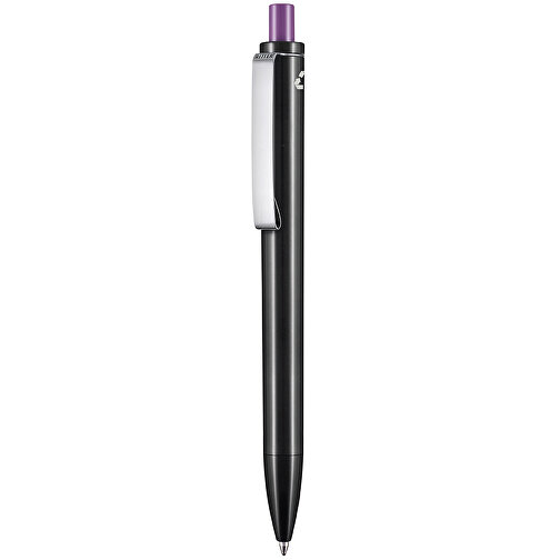Kugelschreiber EXOS RECYCLED , Ritter-Pen, schwarz/violett, ABS u. Metall, 14,10cm (Länge), Bild 1