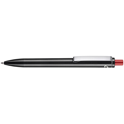 Kugelschreiber EXOS RECYCLED , Ritter-Pen, schwarz/signalrot, ABS u. Metall, 14,10cm (Länge), Bild 3