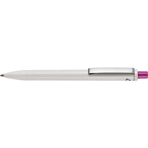 Kugelschreiber EXOS RECYCLED , Ritter-Pen, grau/fuchsia, ABS u. Metall, 14,10cm (Länge), Bild 3