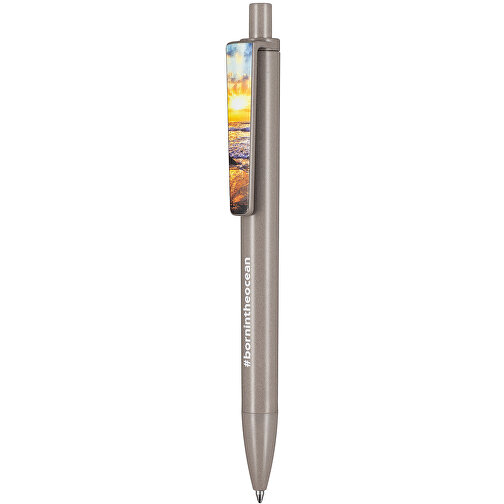 Kugelschreiber ALGO-PEN , Ritter-Pen, natur/smoke grey, Algoblend PLA-ENP 20-002, 14,50cm (Länge), Bild 4