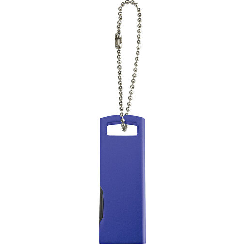 Superflacher USB Stick Mit Metallkette , blau MB , 8 GB , Aluminium MB , 2.5 - 6 MB/s MB , 4,00cm x 0,30cm x 1,40cm (Länge x Höhe x Breite), Bild 1