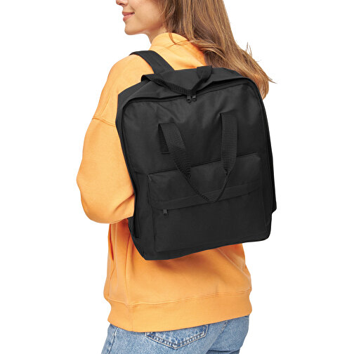 Rucksack HIP , schwarz, 600D Polyester, 34,50cm x 9,50cm x 28,00cm (Länge x Höhe x Breite), Bild 7