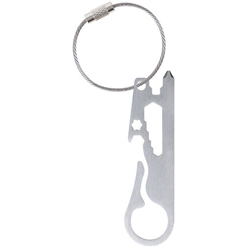 Schlüsselanhänger , silber, Metall, 8,00cm x 2,50cm (Länge x Breite), Bild 2