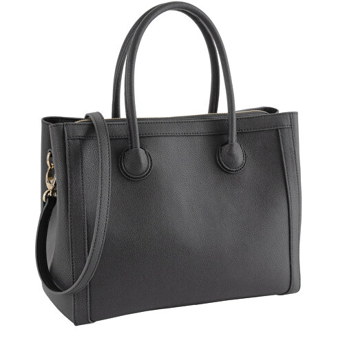 Handtasche , schwarz, Leder, 32,50cm x 15,00cm x 24,50cm (Länge x Höhe x Breite), Bild 1
