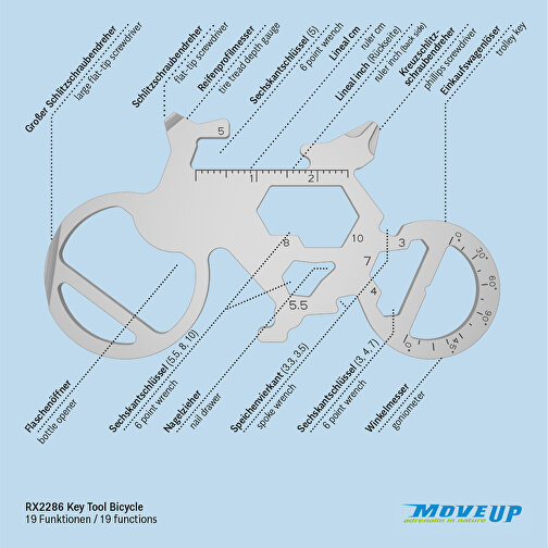 Set de cadeaux / articles cadeaux : ROMINOX® Key Tool Bicycle (19 functions) emballage à motif Vie, Image 10