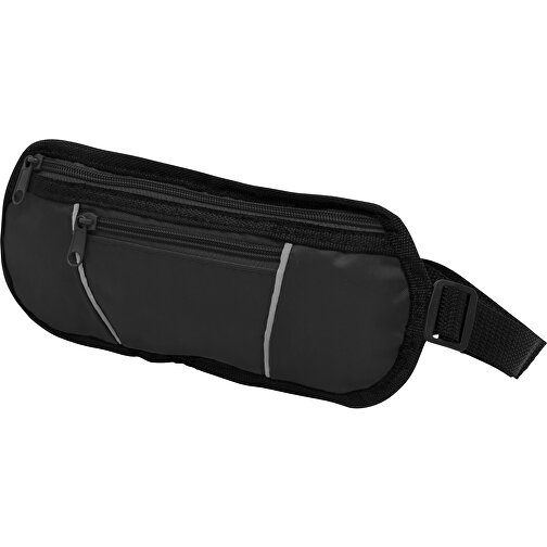 Gürteltasche BUDDY , schwarz, 420D Polyester, 28,00cm x 12,00cm (Länge x Breite), Bild 2