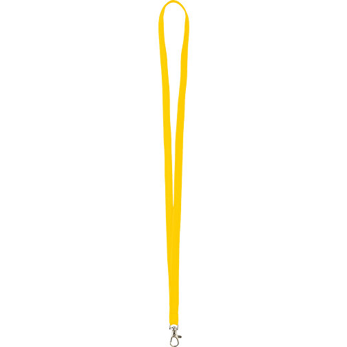 10 Mm Tubular Lanyard , gelb, Polyester, 90,00cm x 1,00cm (Länge x Breite), Bild 1