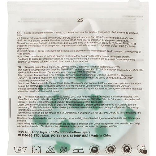 Protectores bucales y nasales de algodón y PET reciclado (adultos), Imagen 4
