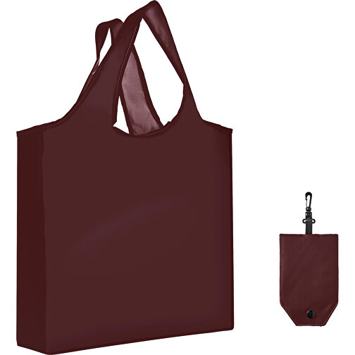 Full Color Faltbare Einkaufstasche Mit Hülle , braun, Polyester, 12,00cm x 58,00cm x 39,00cm (Länge x Höhe x Breite), Bild 1