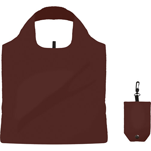 Full Color Faltbare Einkaufstasche Mit Hülle , braun, Polyester, 50,00cm x 39,00cm (Höhe x Breite), Bild 1