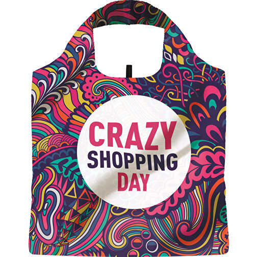 Full Color Faltbare Einkaufstasche Mit Hülle , braun, Polyester, 50,00cm x 39,00cm (Höhe x Breite), Bild 2