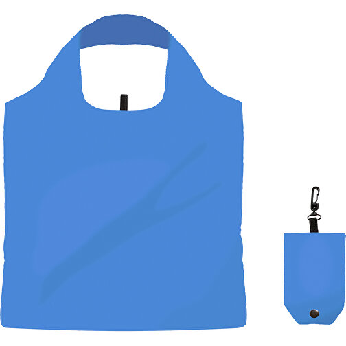 Full Color Faltbare Einkaufstasche Mit Hülle , hellblau, Polyester, 50,00cm x 39,00cm (Höhe x Breite), Bild 1