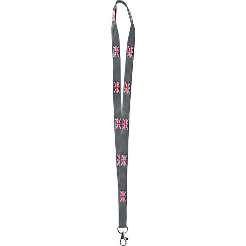 Polyester Lanyard 3D Druck, 20 Mm , grau, Polyester, 90,00cm x 2,00cm (Länge x Breite), Bild 1