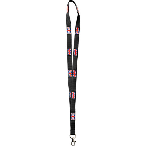 Polyester Lanyard 3D Druck, 20 Mm , schwarz, Polyester, 90,00cm x 2,00cm (Länge x Breite), Bild 1