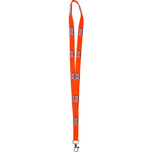 Polyester Lanyard 3D Druck, 15 Mm , orange, Polyester, 90,00cm x 1,50cm (Länge x Breite), Bild 1