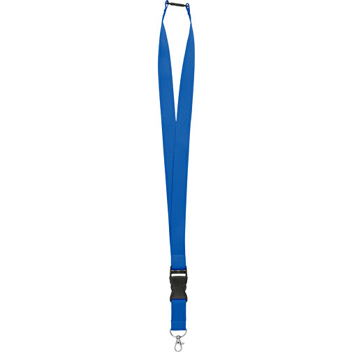 25 Mm Sicherheits Lanyard , blau, Polyester, 92,00cm x 2,50cm (Länge x Breite), Bild 2
