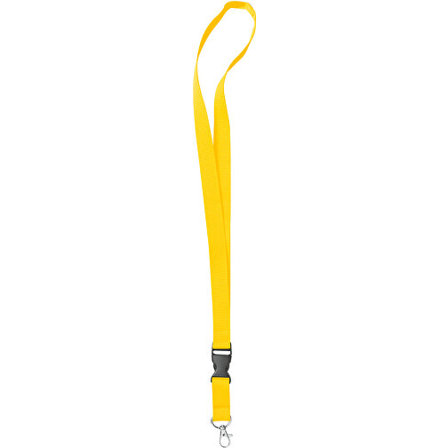 20 Mm Lanyard , gelb, Polyester, 92,00cm x 2,00cm (Länge x Breite), Bild 1