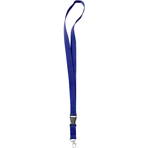 10 Mm Sicherheits Lanyard , dunkelblau, Polyester, 92,00cm x 1,00cm (Länge x Breite), Bild 1