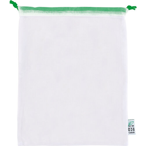 Full Color RPET Einkaufsnetz (medium) , grün, RPET, 35,00cm x 30,00cm (Höhe x Breite), Bild 1
