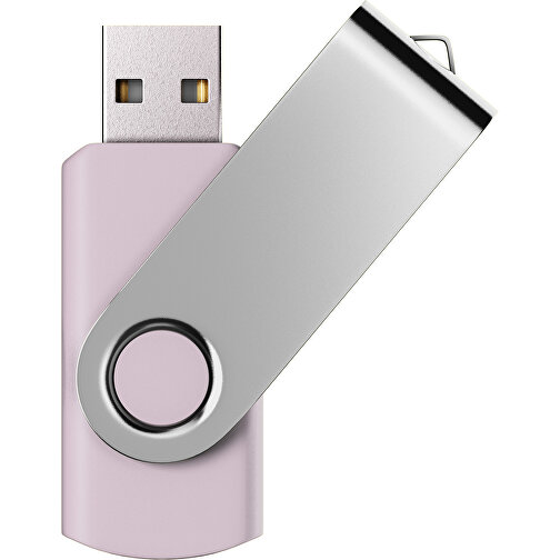 USB-Stick SWING Color 2.0 2 GB , Promo Effects MB , zartrosa / silber MB , 2 GB , Kunststoff/ Aluminium MB , 5,70cm x 1,00cm x 1,90cm (Länge x Höhe x Breite), Bild 1