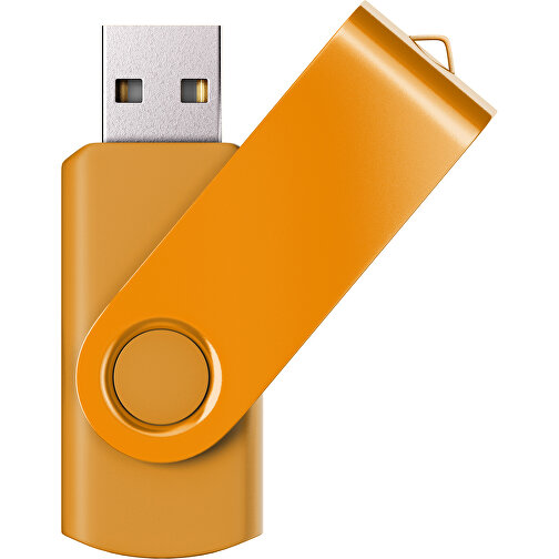 USB-Stick SWING Color 2.0 2 GB , Promo Effects MB , kürbisorange MB , 2 GB , Kunststoff/ Aluminium MB , 5,70cm x 1,00cm x 1,90cm (Länge x Höhe x Breite), Bild 1