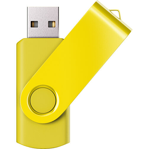 USB-Stick SWING Color 2.0 2 GB , Promo Effects MB , gelb MB , 2 GB , Kunststoff/ Aluminium MB , 5,70cm x 1,00cm x 1,90cm (Länge x Höhe x Breite), Bild 1