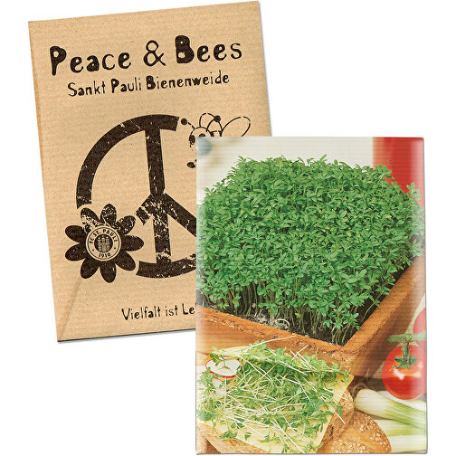 Bolsa de semillas Mini - Papel kraft de soda - Berro de jardín, Imagen 1