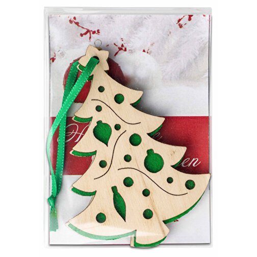 Pendentif en feutrine et en bois - Sapin de Noël en boîte, Image 3