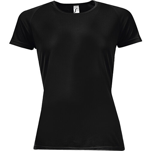 T-Shirt - Sporty Women , Sol´s, schwarz, Polyester, S, 62,00cm x 44,00cm (Länge x Breite), Bild 1