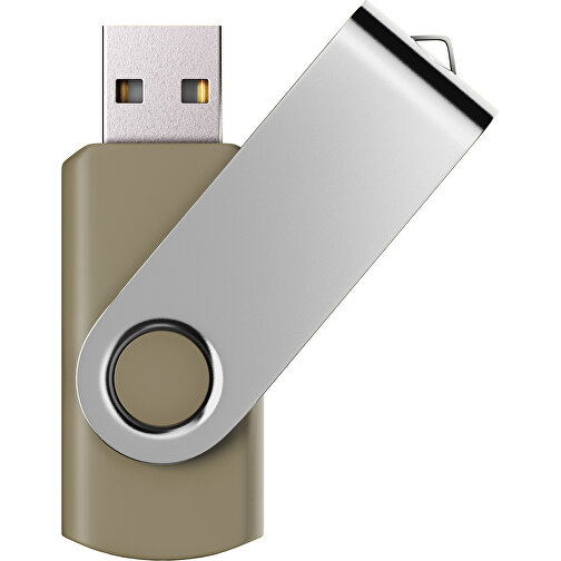 USB-Stick SWING Color 2.0 4 GB , Promo Effects MB , gold / silber MB , 4 GB , Kunststoff/ Aluminium MB , 5,70cm x 1,00cm x 1,90cm (Länge x Höhe x Breite), Bild 1