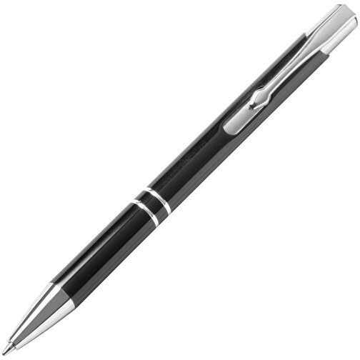 Aluminium-Kugelschreiber TUCSON , schwarz, Aluminium / Kunststoff, 13,70cm (Länge), Bild 2