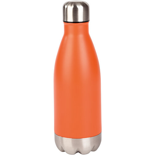 Trinkflasche PARKY , orange, silber, Edelstahl / Kunststoff, 22,50cm (Höhe), Bild 1