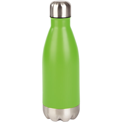 Trinkflasche PARKY , grün, silber, Edelstahl / Kunststoff, 22,50cm (Höhe), Bild 1