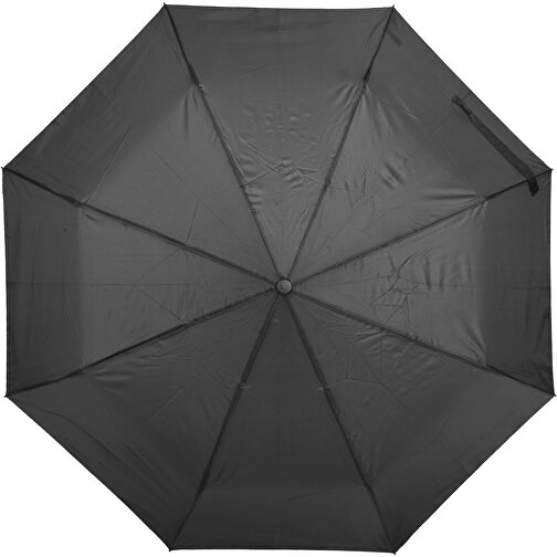 Vollautomatischer Windproof-Taschenschirm PLOPP , schwarz, Metall / Fiberglas / Polyester, , Bild 2