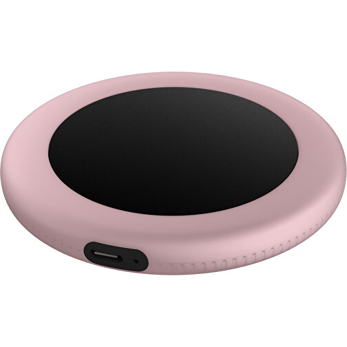 Wireless Charger REEVES-myMATOLA , Reeves, schwarz / rosa, Kunststoff, Silikon, 1,05cm (Höhe), Bild 1