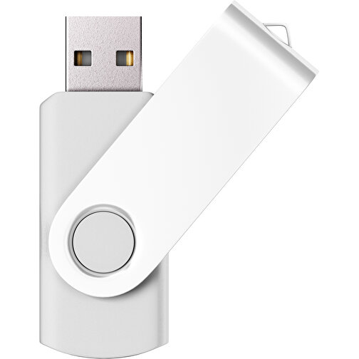 USB-Stick SWING Color 2.0 8 GB , Promo Effects MB , weiß MB , 8 GB , Kunststoff/ Aluminium MB , 5,70cm x 1,00cm x 1,90cm (Länge x Höhe x Breite), Bild 1