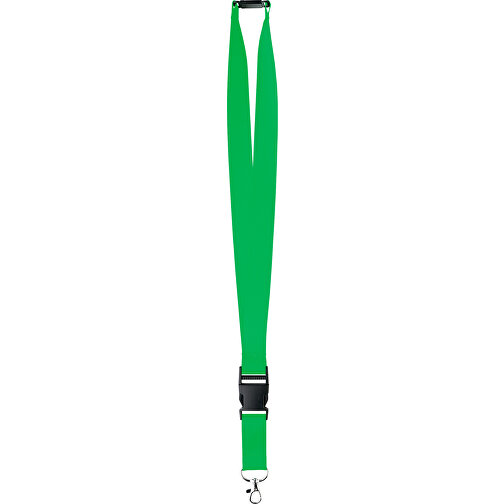 25 Mm Satin Sicherheits Lanyard , grasgrün, Satin, 92,00cm x 2,50cm (Länge x Breite), Bild 1