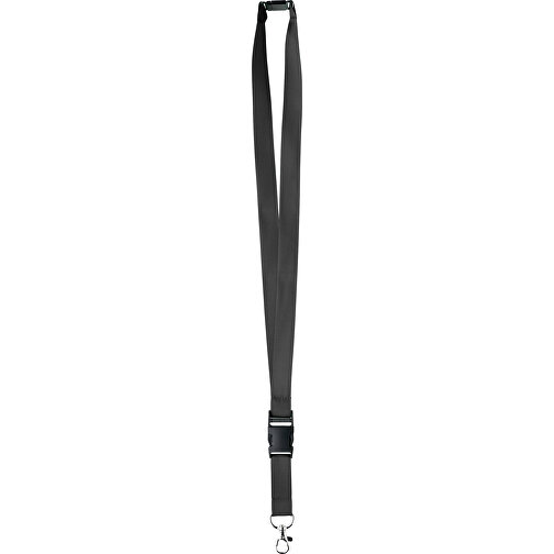 20 Mm Satin Sicherheits Lanyard , schwarz, Satin, 92,00cm x 2,00cm (Länge x Breite), Bild 1