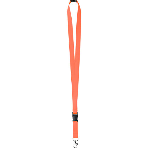 15 Mm Satin Sicherheits Lanyard , orange, Satin, 92,00cm x 1,50cm (Länge x Breite), Bild 1