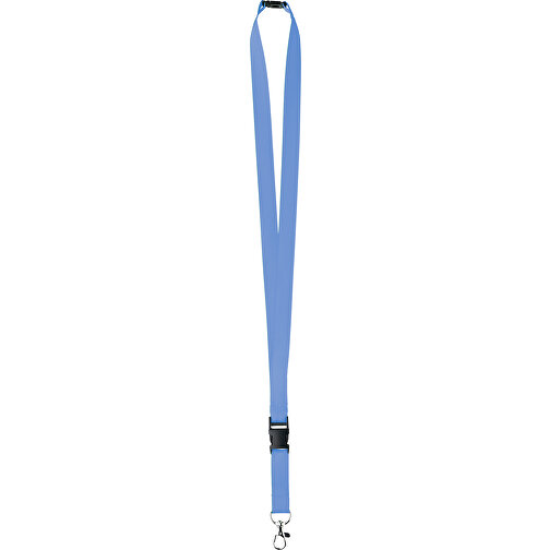 15 Mm Satin Sicherheits Lanyard , hellblau, Satin, 92,00cm x 1,50cm (Länge x Breite), Bild 1